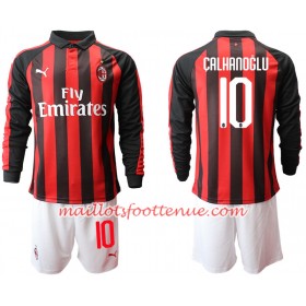 Maillot/Tenue AC Milan CALHANOGLU 10 Enfant Domicile 2018/2019 Manche Longue